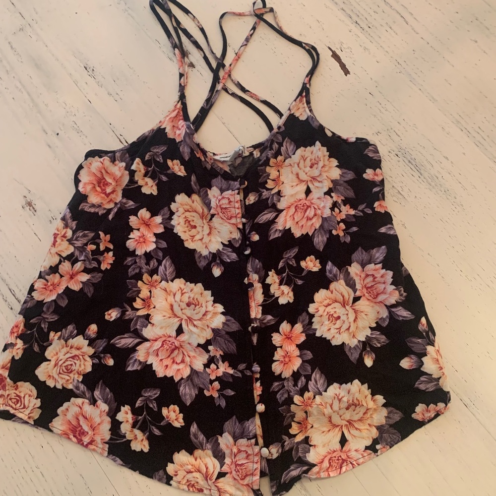 Floral American Eagle Tank Top